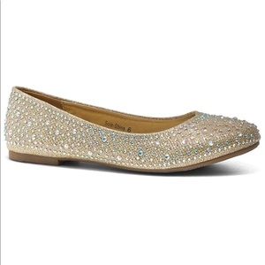 Women's Rhinestone Ballet Flats Shoes Size 7